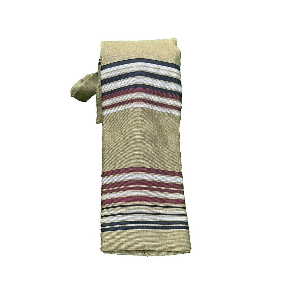 Sterling's Store For Men Vintage Wool Blend Striped Square Tie Retro 52 X 2 1/2